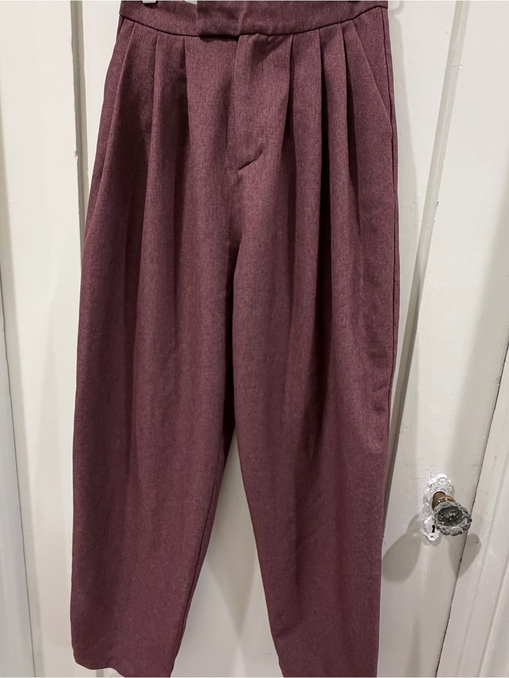 Commense Pleated Trousers in Dusty Plum